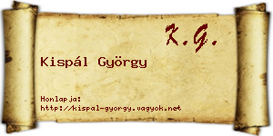 Kispál György névjegykártya
