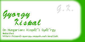 gyorgy kispal business card